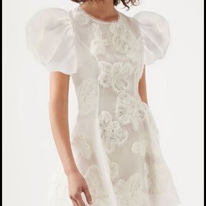 AJE - Vera Beaded Flower Mini Dress, Size 6 (S/M)